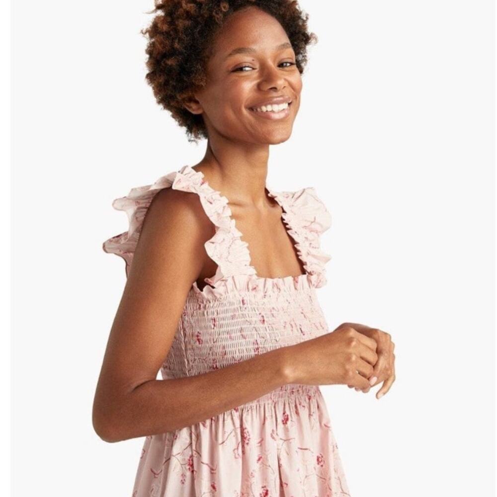 HILL HOUSE HOME Ellie Nap Dress Phenomenal Bridgerton Pink Floral S - Picture 3 of 11